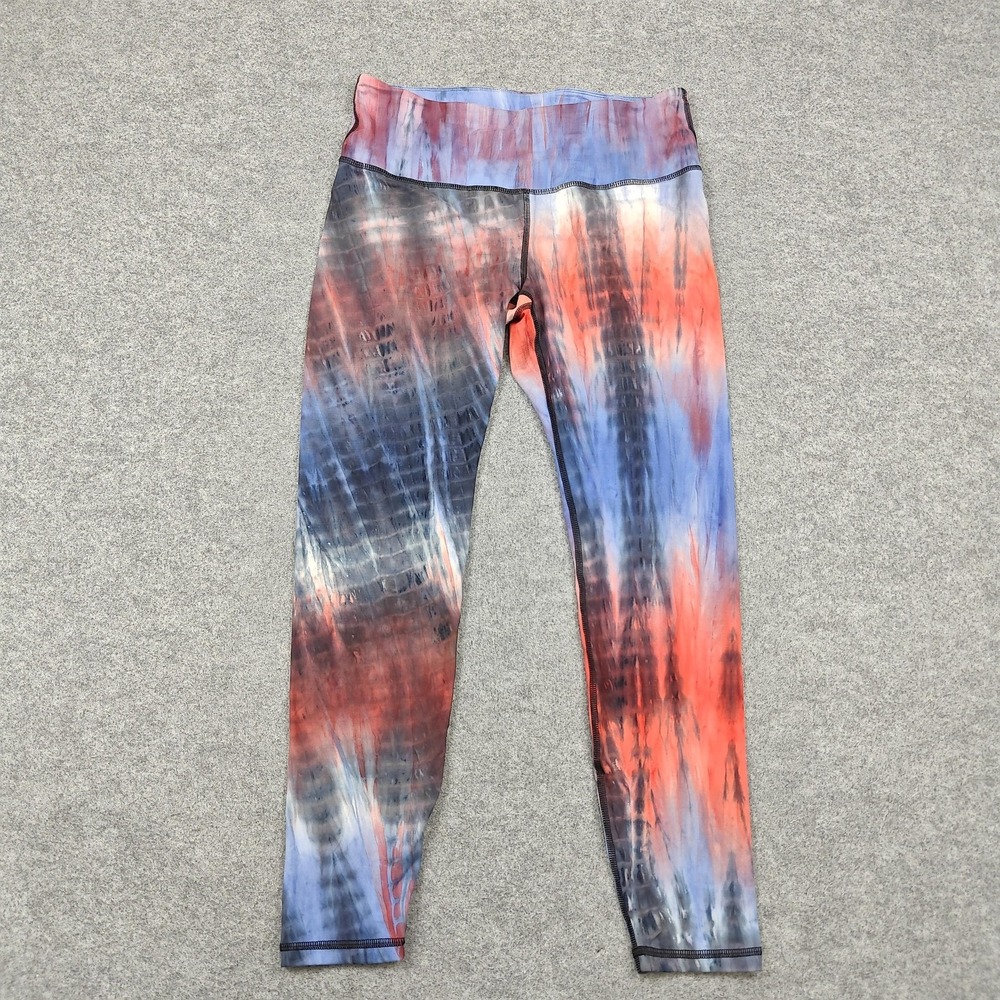 Rae Mode Leggings Womens Large Multicolor Tie Dye High Rise Ankle Yoga Pants Gym